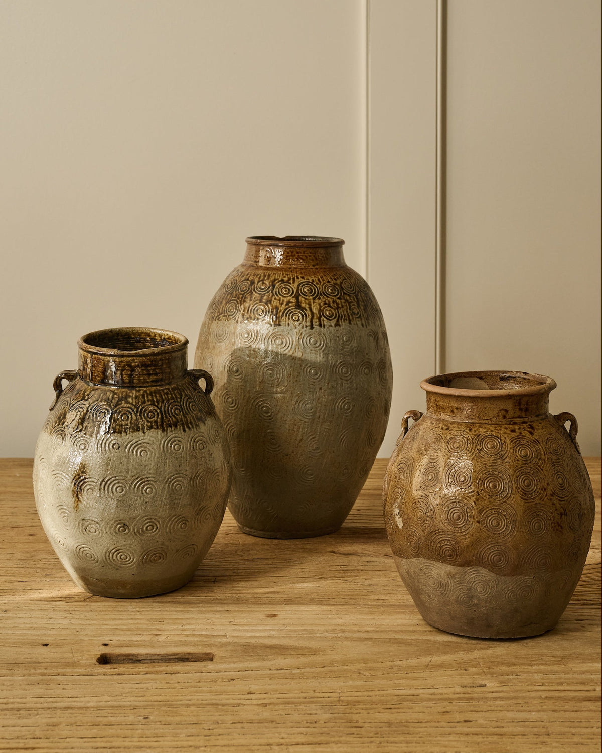 Vintage Brown Ceramic Jar