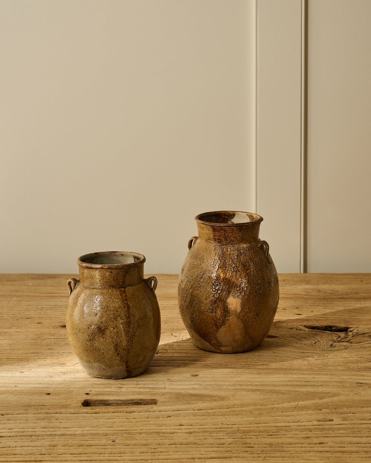 Vintage Brown Ceramic Jar