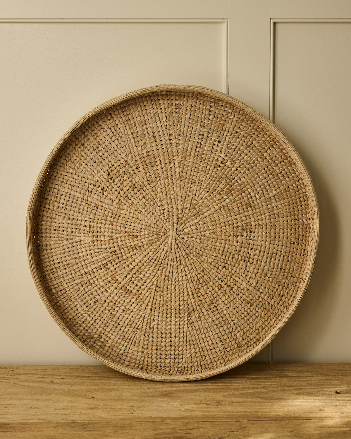 Natural Round Low Tray